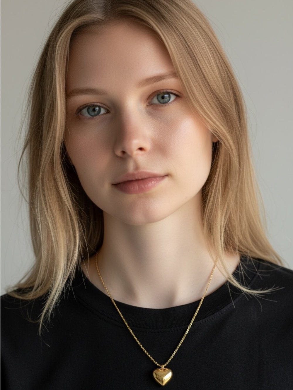 10/8 Gold Heart Pendant Necklace - Elegant Women’s Jewelry